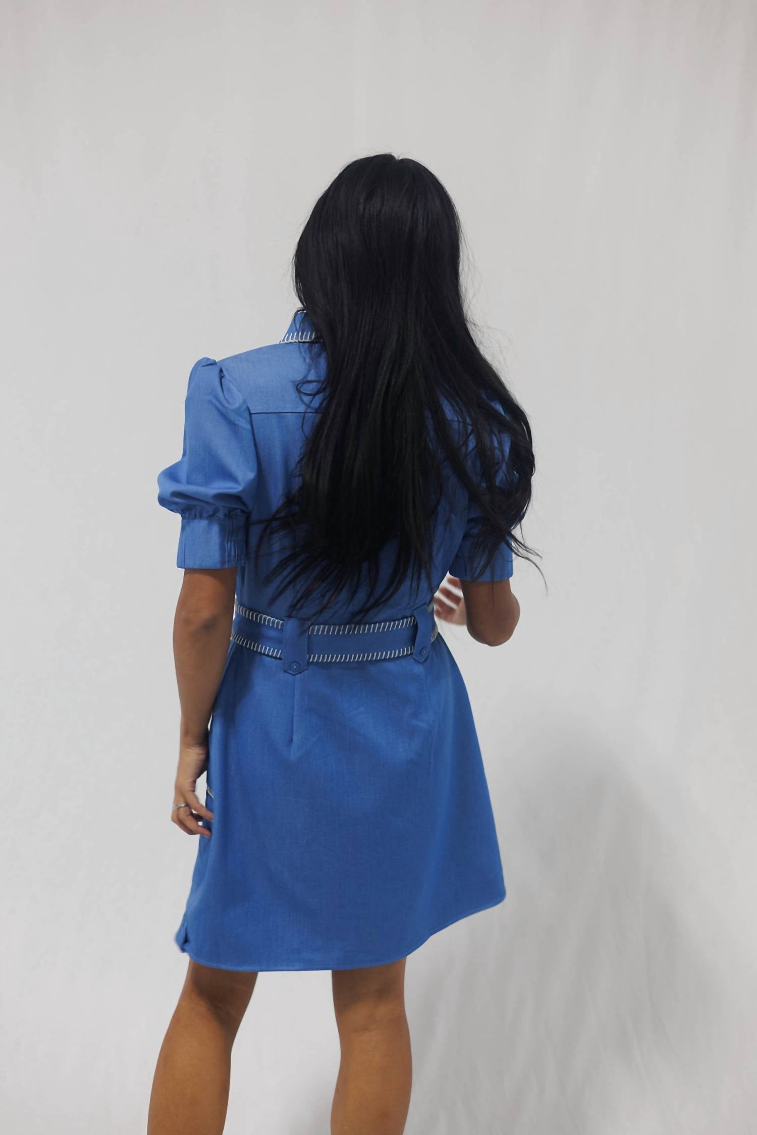Ciebon - Denim Effect Mini Dress