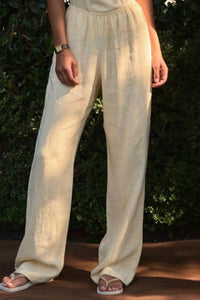 Donni. - Linen Simple Pant