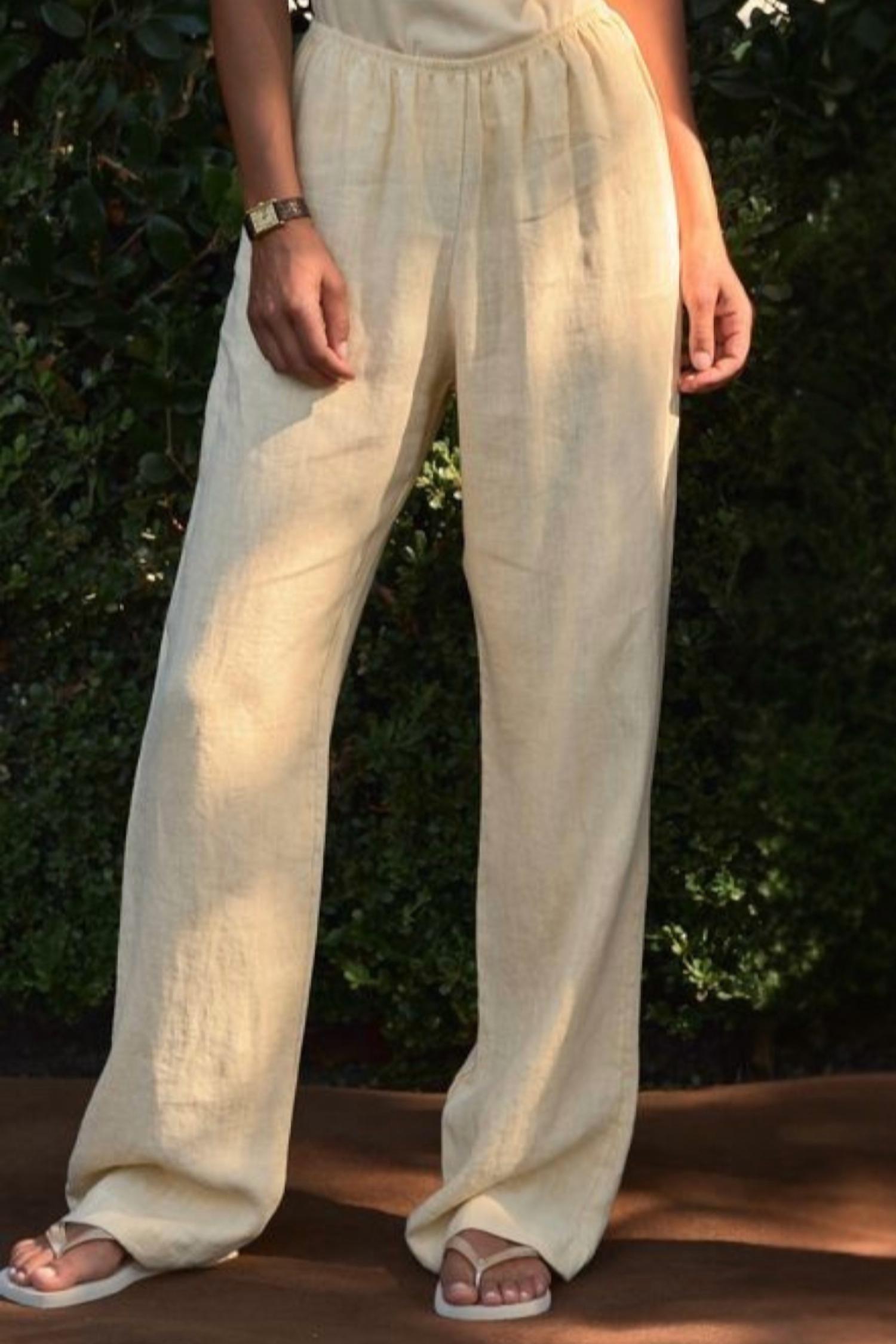 Donni. - Linen Simple Pant