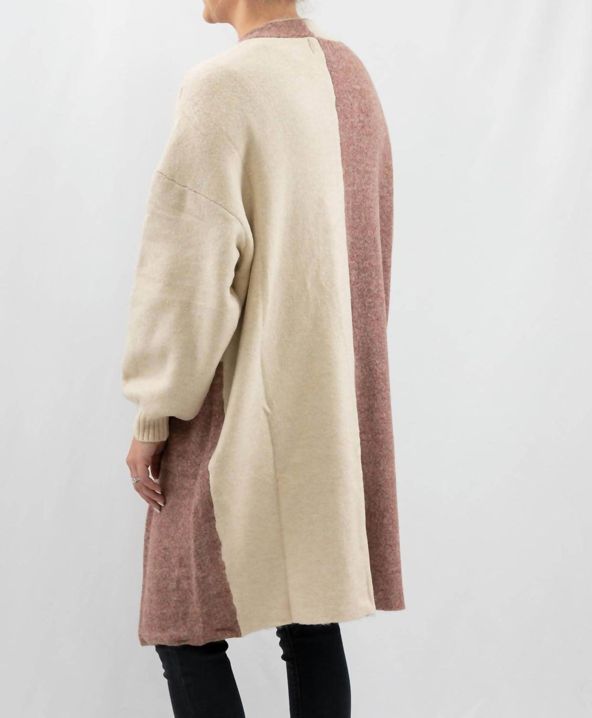 Lush - Women's Colorblock Balloon Sleeve Cardigan