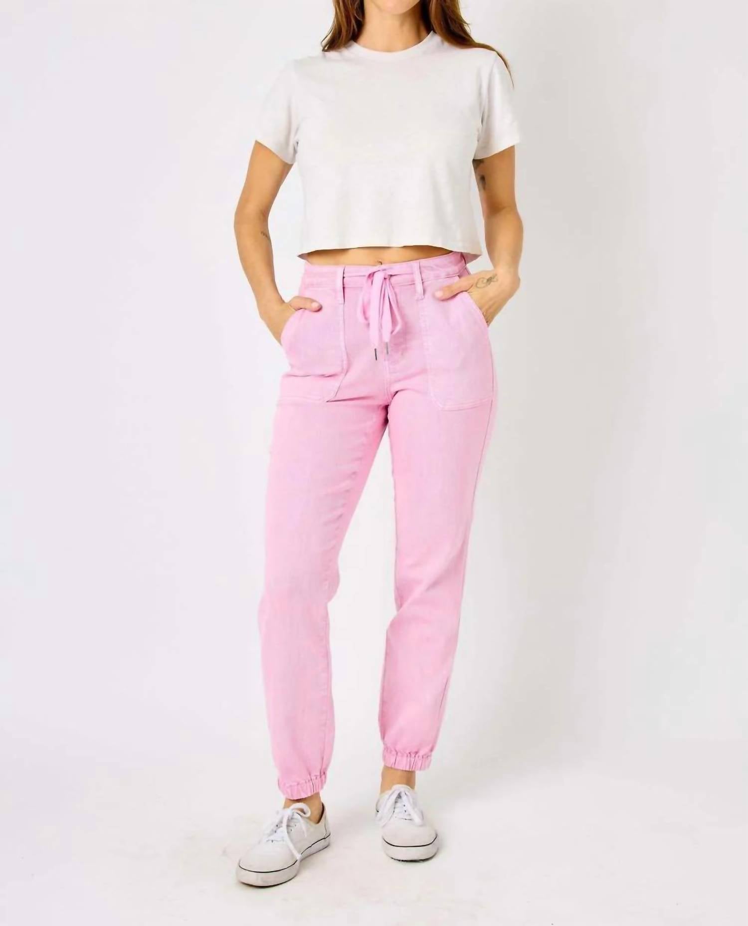 Judy Blue - High Waist Garment Dyed Jogger Jeans