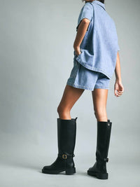 Wishlist - Denim Shorts With Drawstring