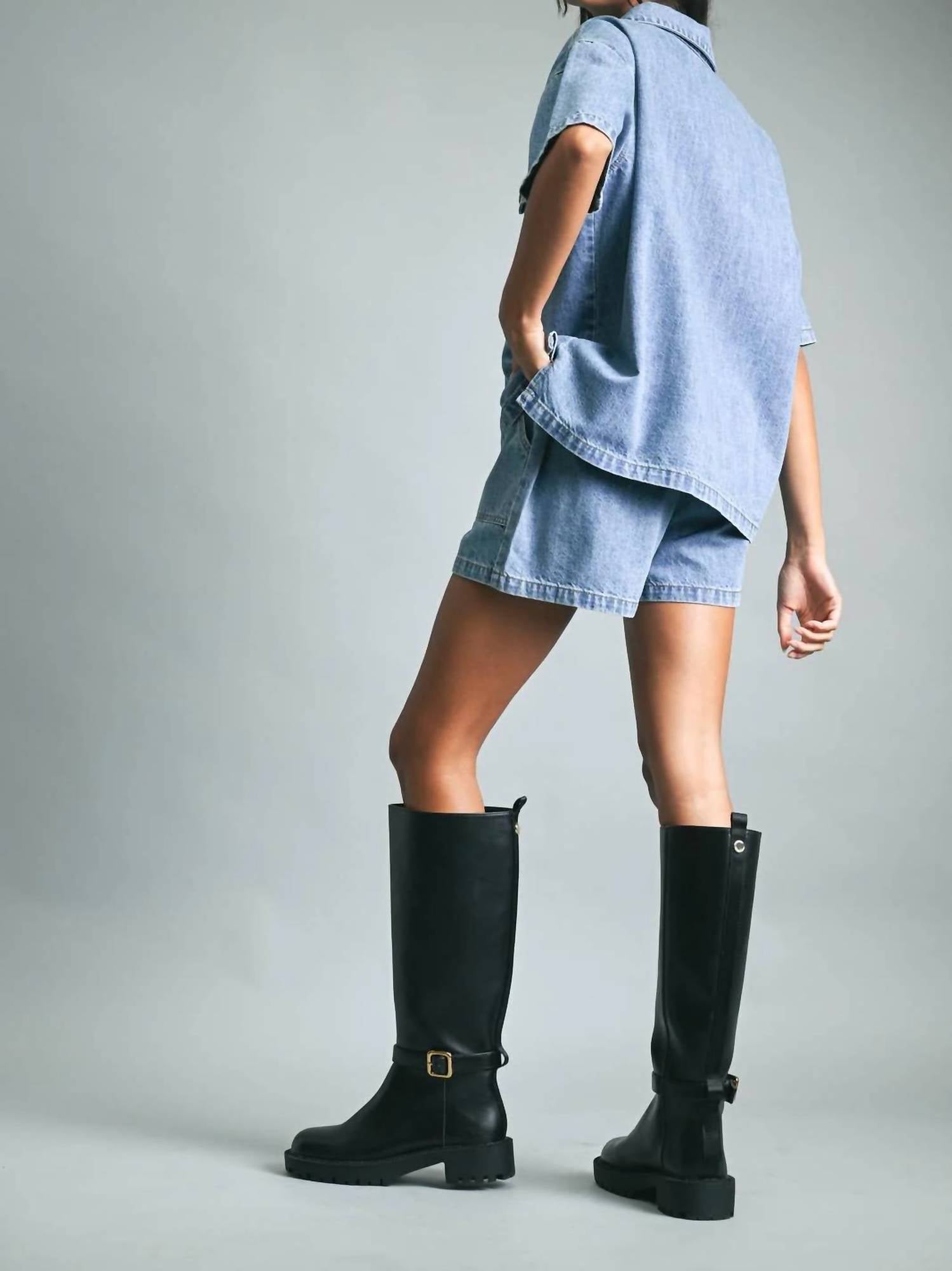 Wishlist - Denim Shorts With Drawstring