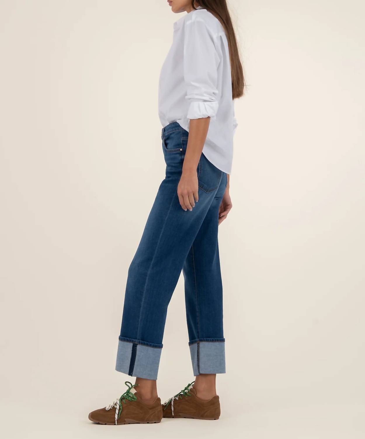 KUT FROM THE KLOTH Sienna High Rise Straight Leg Jeans in dark wash - women's jeans - alternate view
