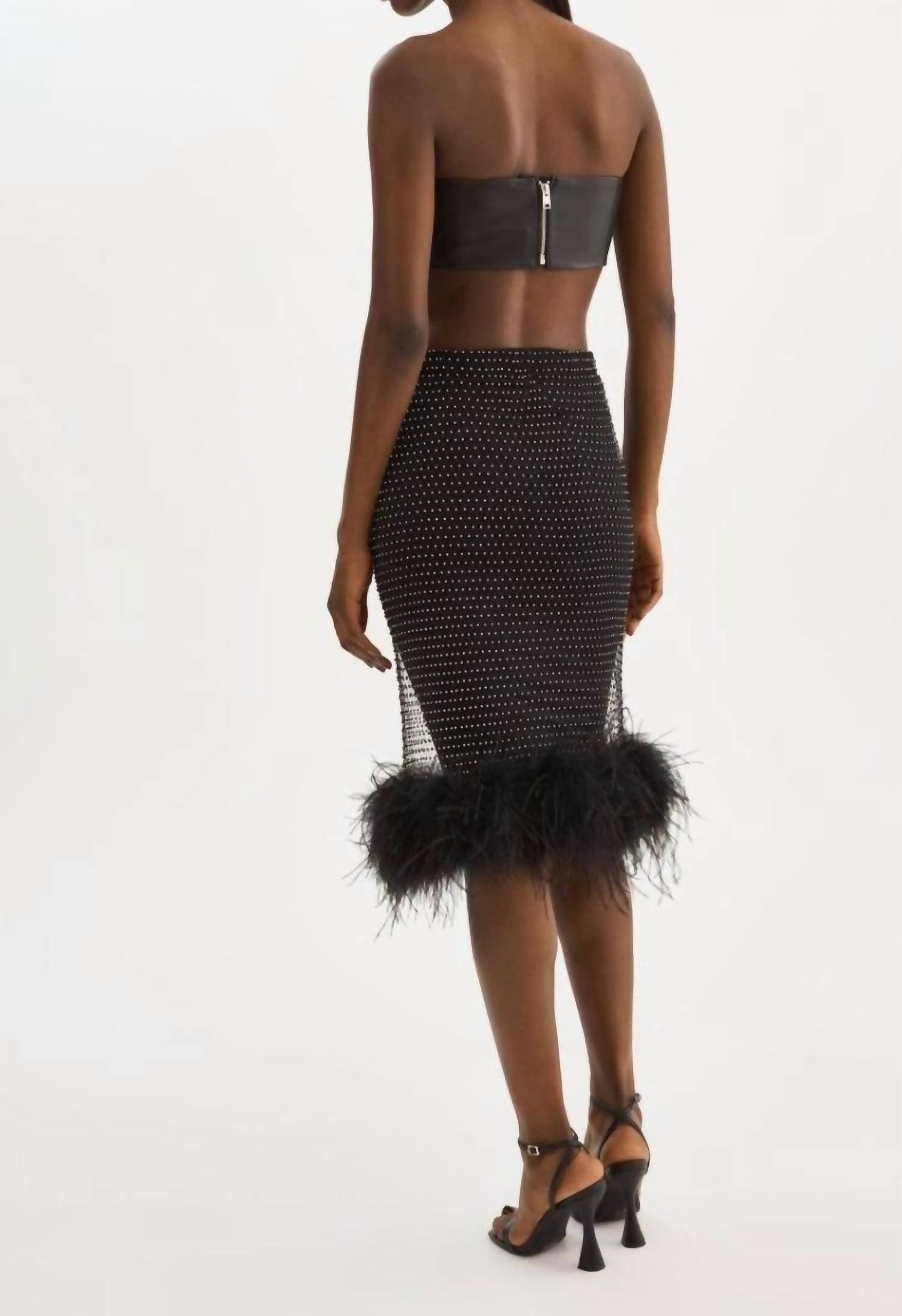 Lamarque - Bareta Fishnet Slip Mini Dress