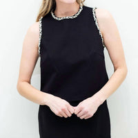 Lucy Paris - Meghan Crystal Trim Top
