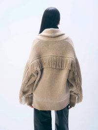 White + Warren - Cashmere Blend Luxe Fringe Cardigan