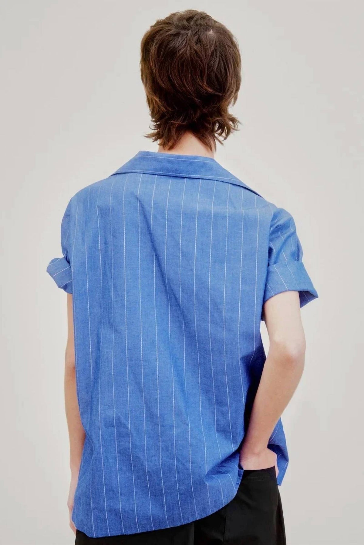 Aquarius Cocktail - Camp Short Sleeve Button Front Top