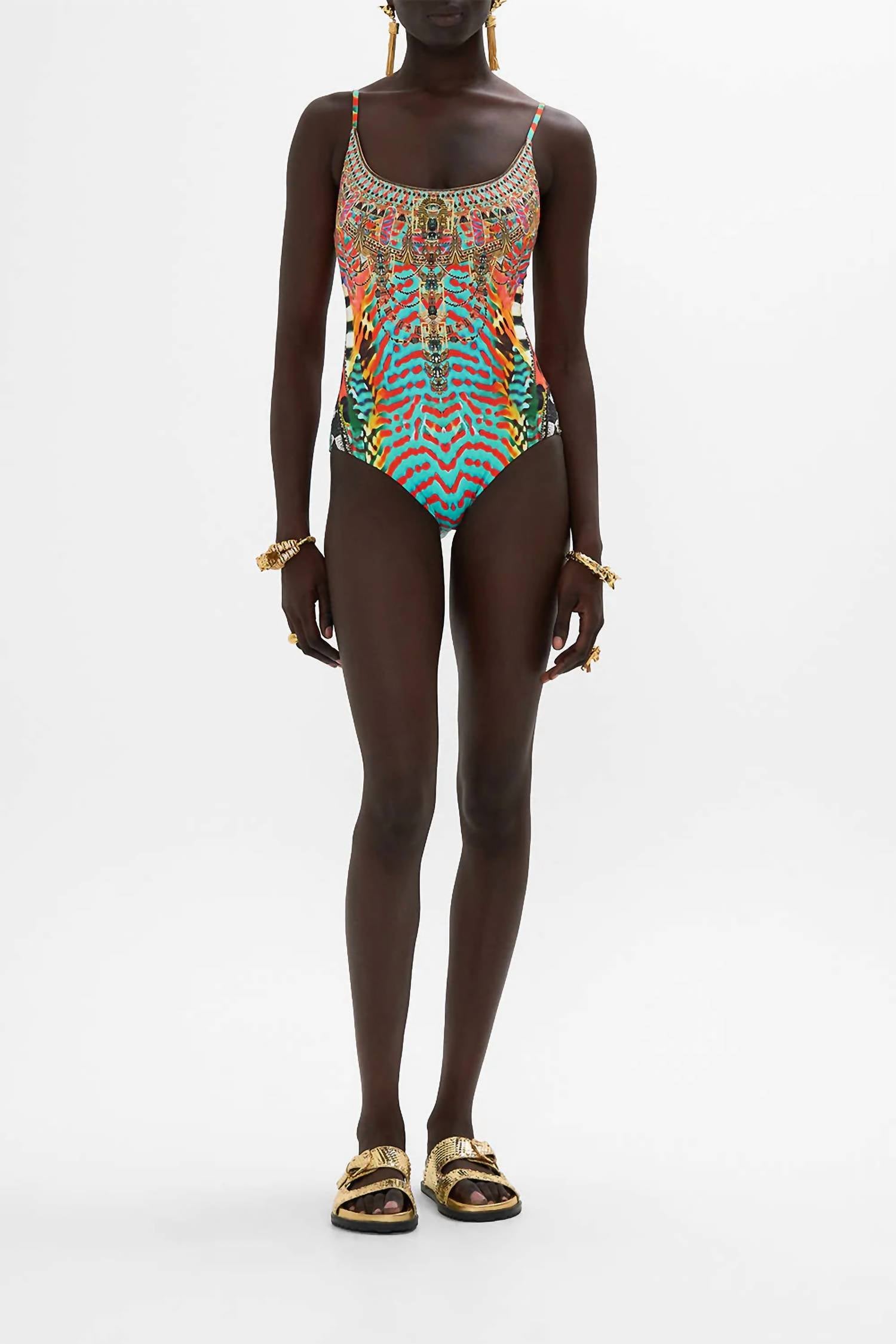 Camilla - Scoop Neck One Piece Desert Visions