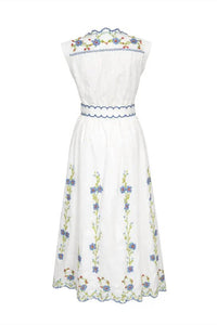 Never A Wallflower - Women's Crosstitch Midi Dress