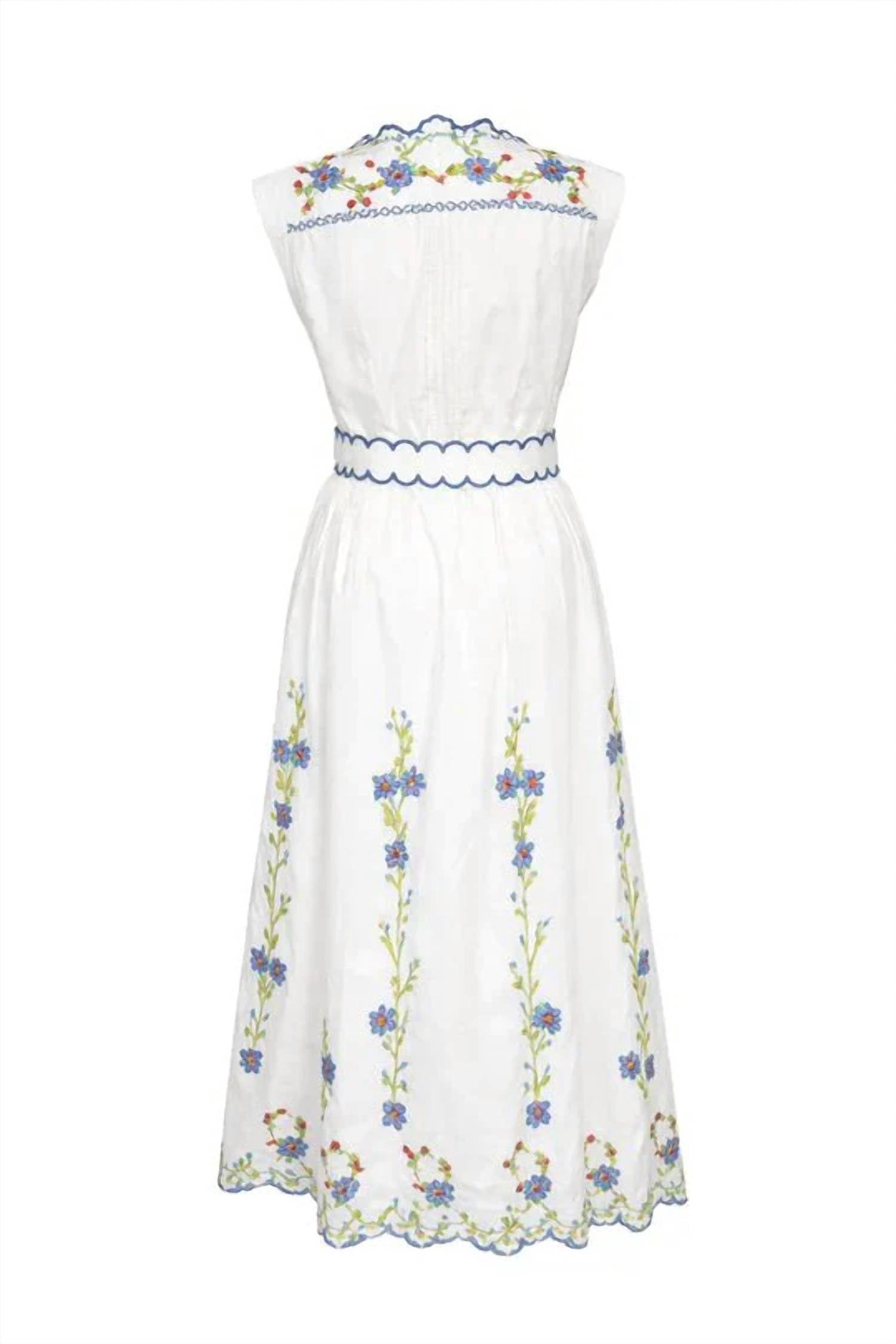 Never A Wallflower - Women's Crosstitch Midi Dress