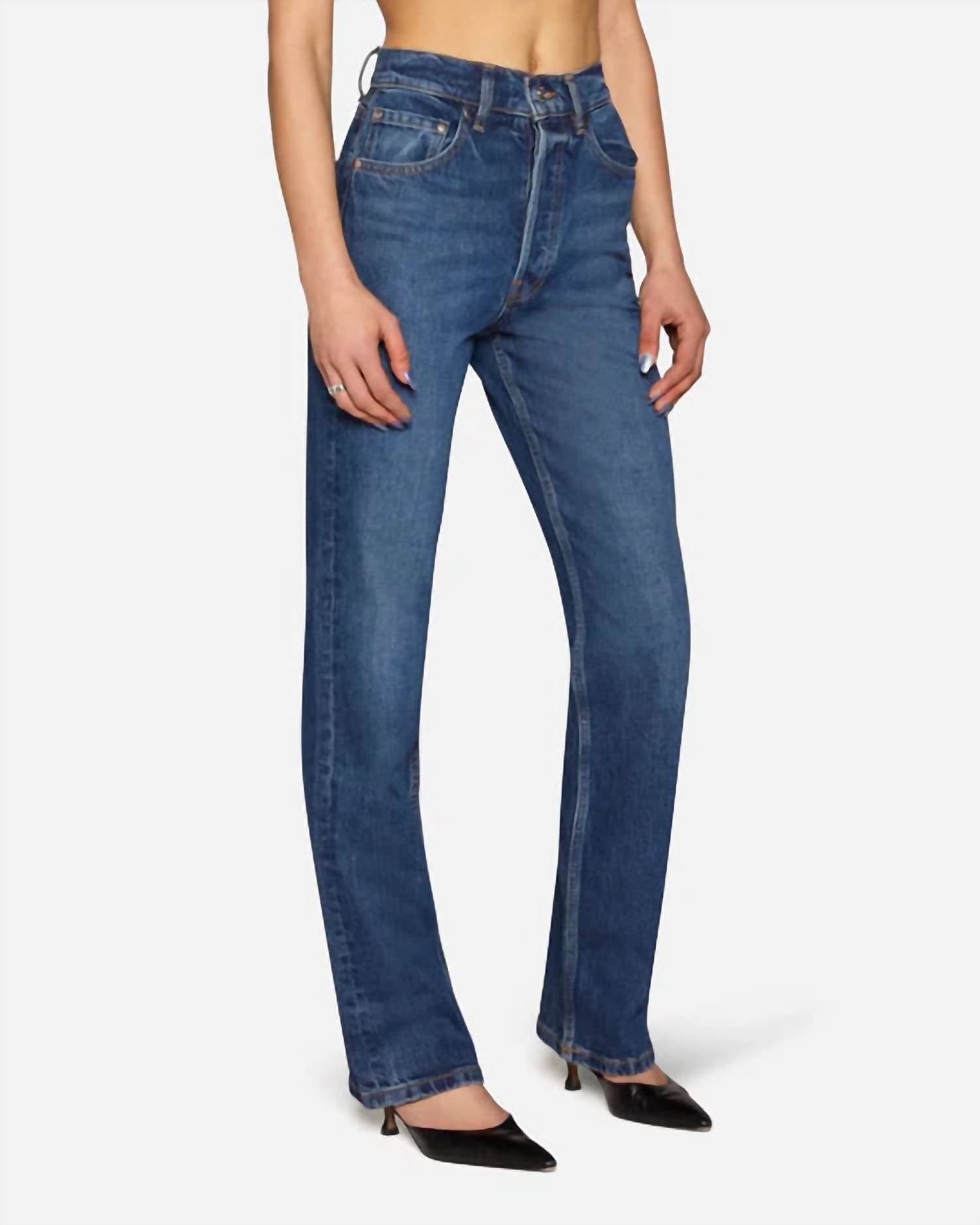 EB Denim High Rise Straight Jean in la crosse - women's jeans - alternate view