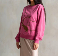 Care Tucker - 90’s Baggy Embroidered Sweatshirt