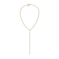 Eklexic - Women's Micro Cable Link Chain Lariat Necklace