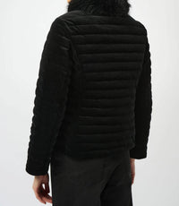 Joseph Ribkoff - Velvet Faux Fur Puffer Jacket