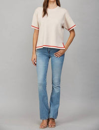 Fate - Edge Contrast Trim Sweater Tee