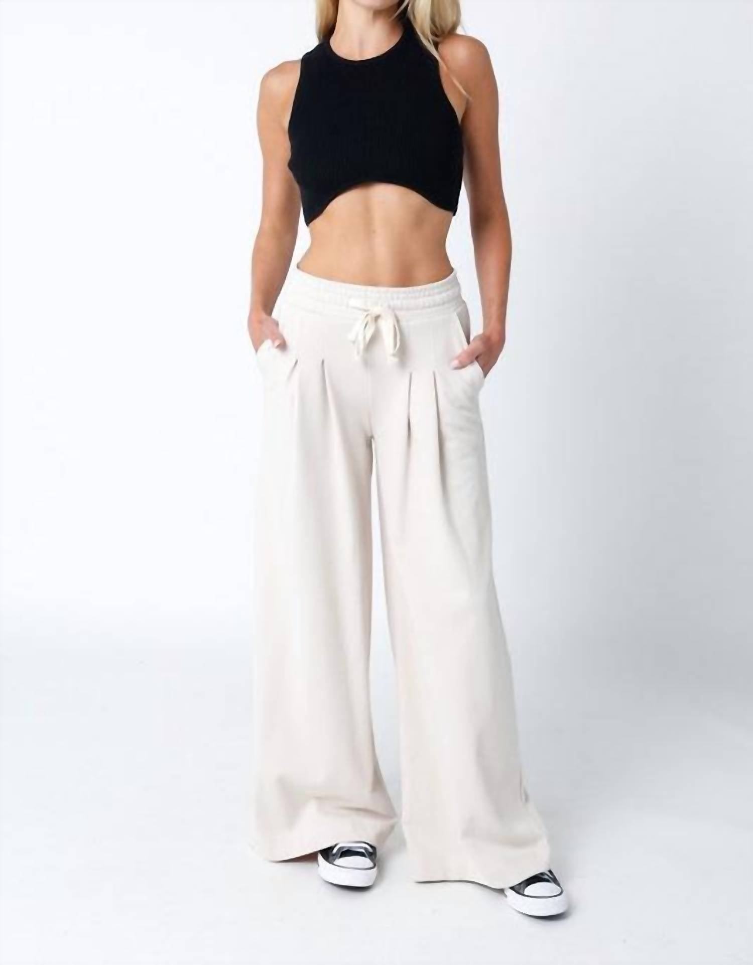 OLIVACEOUS Firenze Pant in ecru - women's pants