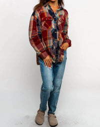 KORI Checkmate Colorblock Shirt in red - women's shirt - view 5