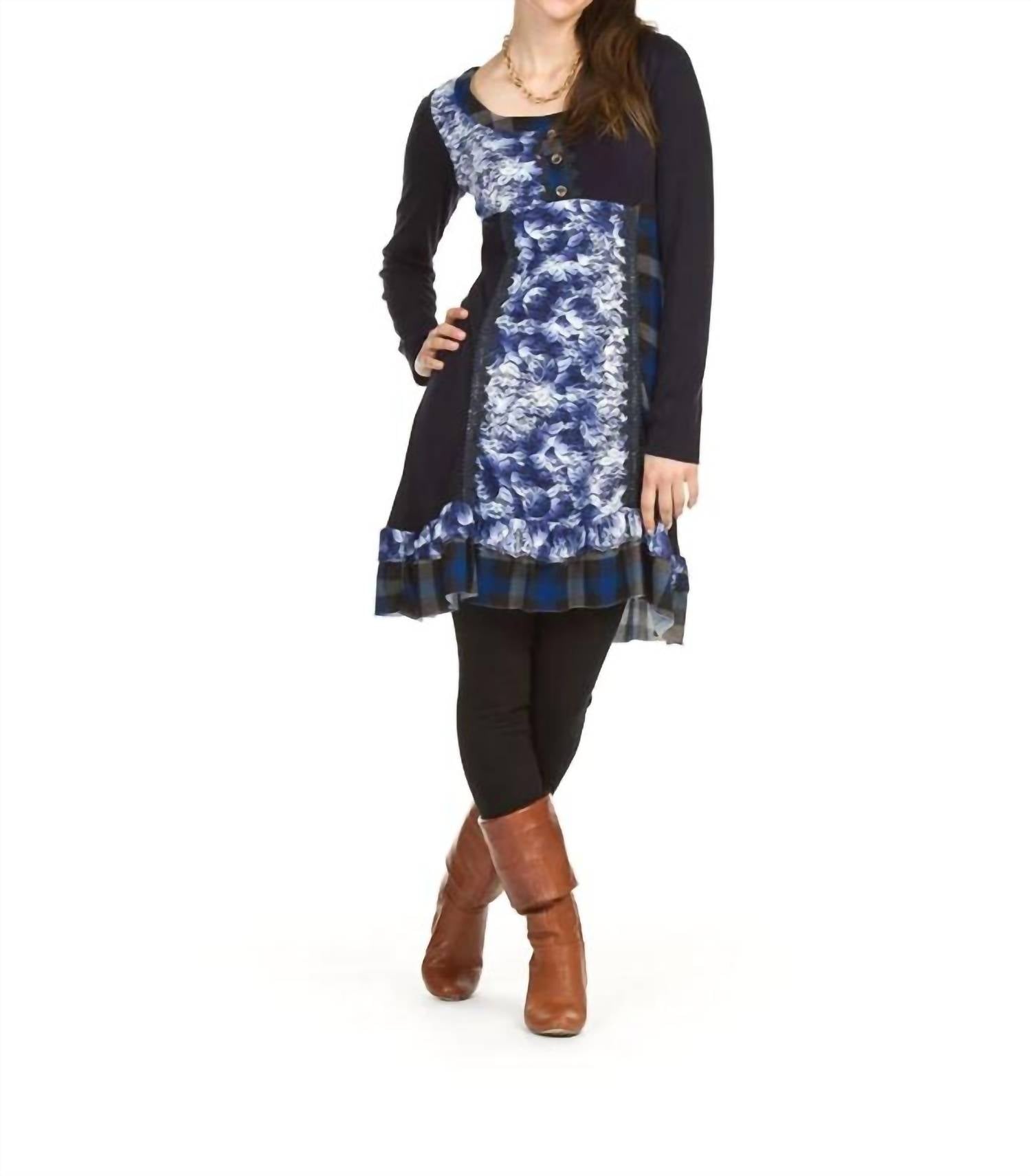 Papillon - Plaid Lace Patch Dress