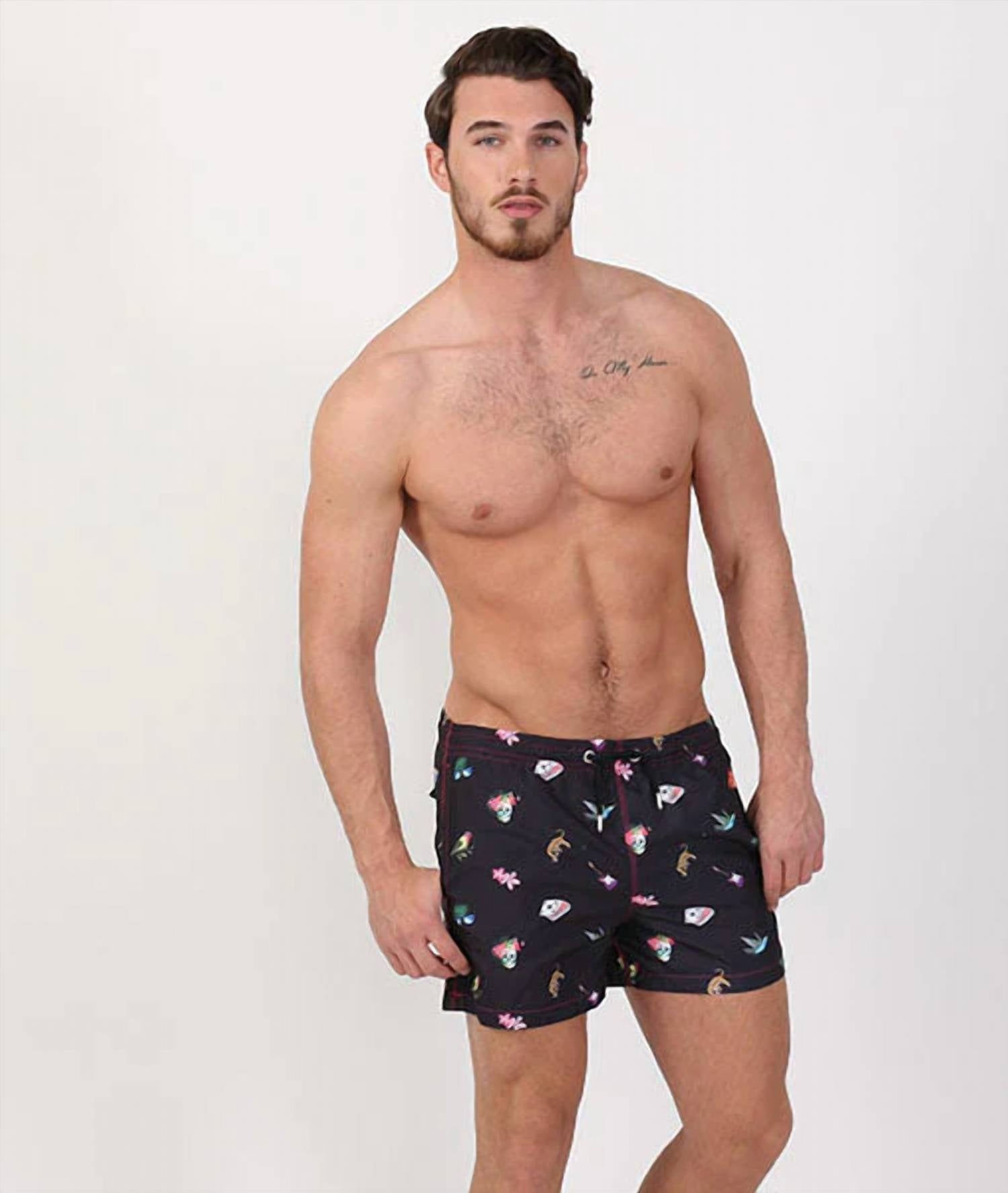 Eight X - Urban Jungle Print Swim Trunks