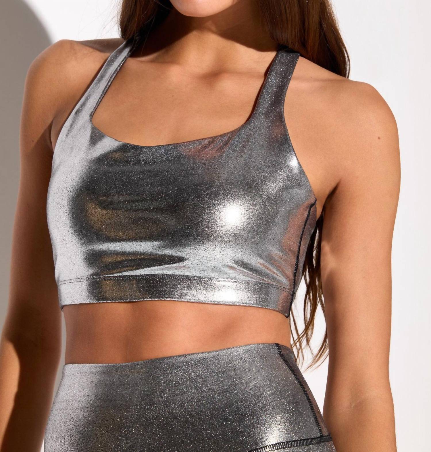SPIRITUAL GANGSTER Venus Longline Bra in chrome - women's intimate