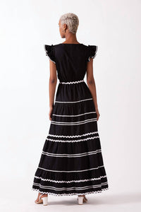 Celina Moon Flavian Maxi Dress in black 1 - women's dress - alternate view