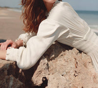 Mima Rosso - Silky Ruched Waist Tier Maxi Dress