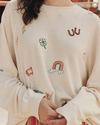 The Great. - The Great. Slouch Embroidered Charm Sweatshirt