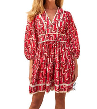 Choklate Paris - Camille Abstract Print Skater Dress