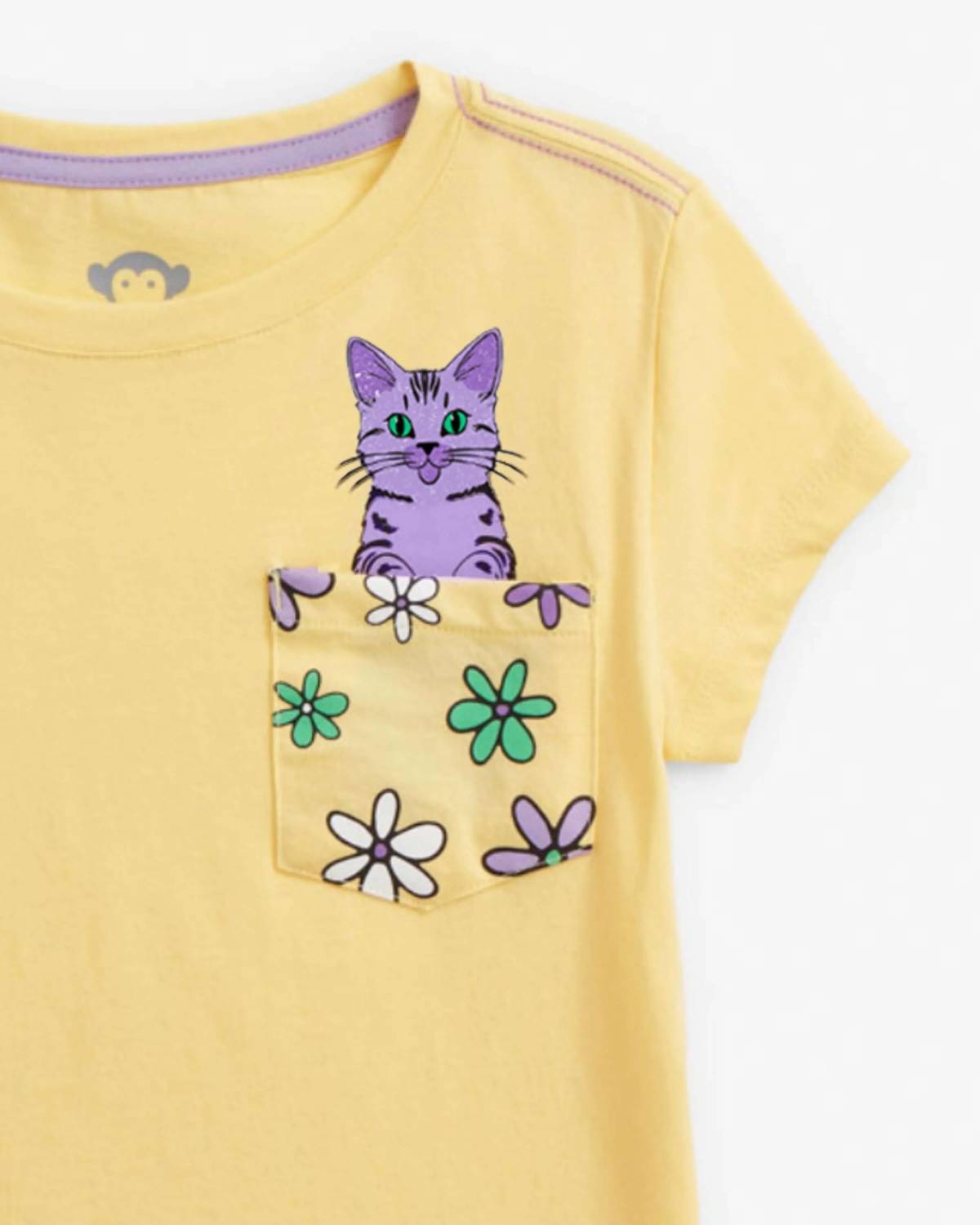 Appaman - Girl's Sunrise Kitty Graphic Pocket Tee