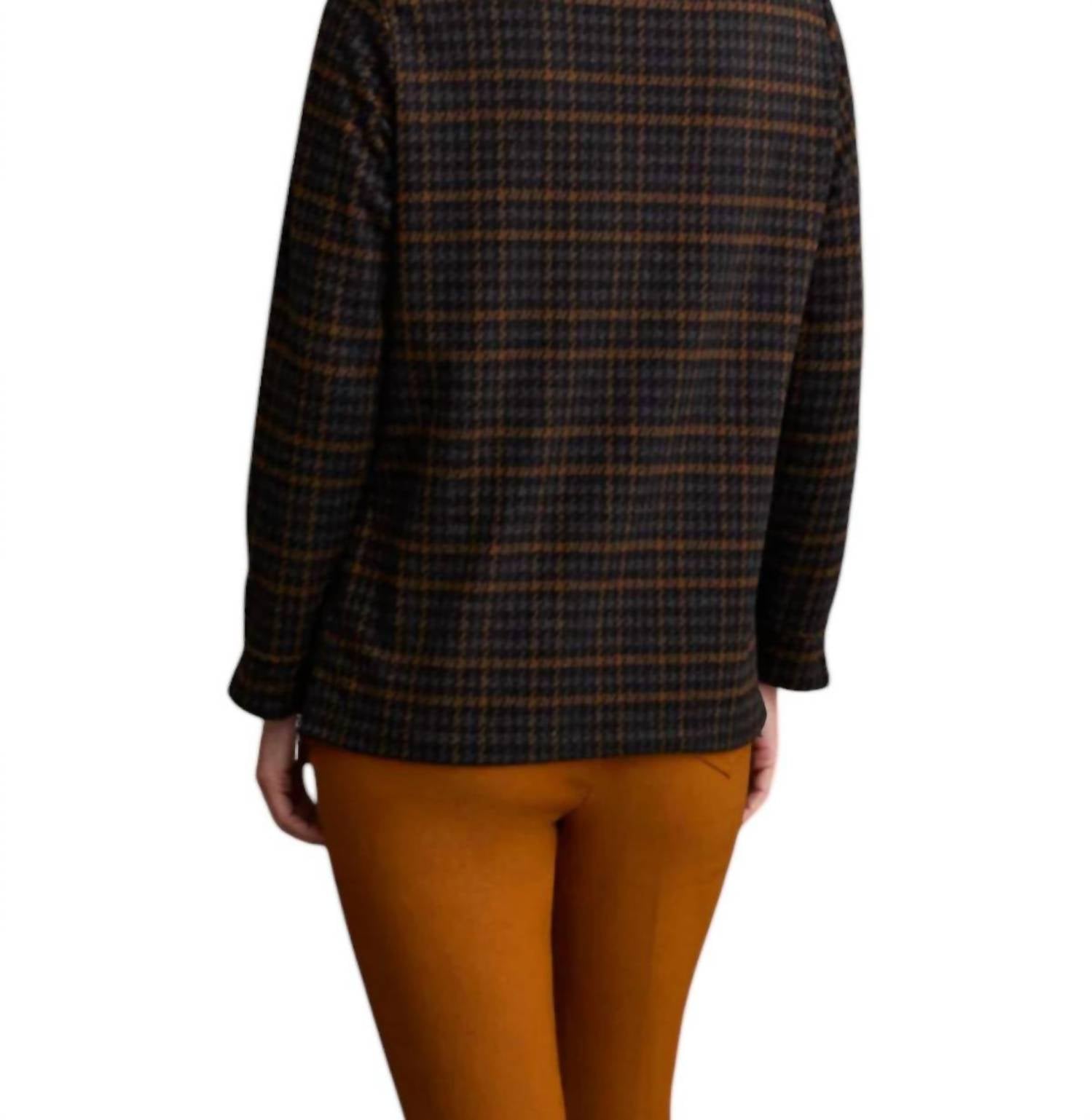 Tribal - Cowl Neck Top With Zipper Accent