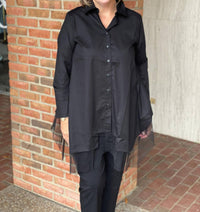 KOZAN Pegasus Button Down Shirt in black - women's shirt