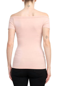 Alberto Makali - Off The Shoulder Solid Spandex Top