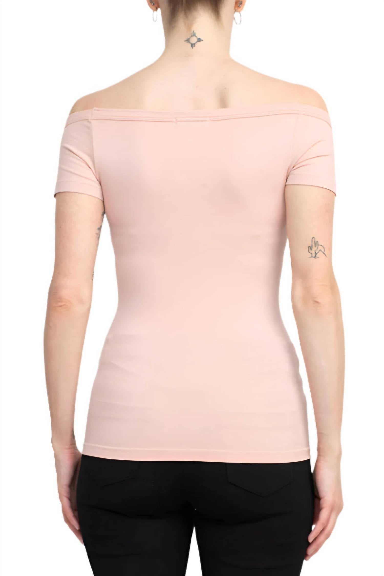 Alberto Makali - Off The Shoulder Solid Spandex Top