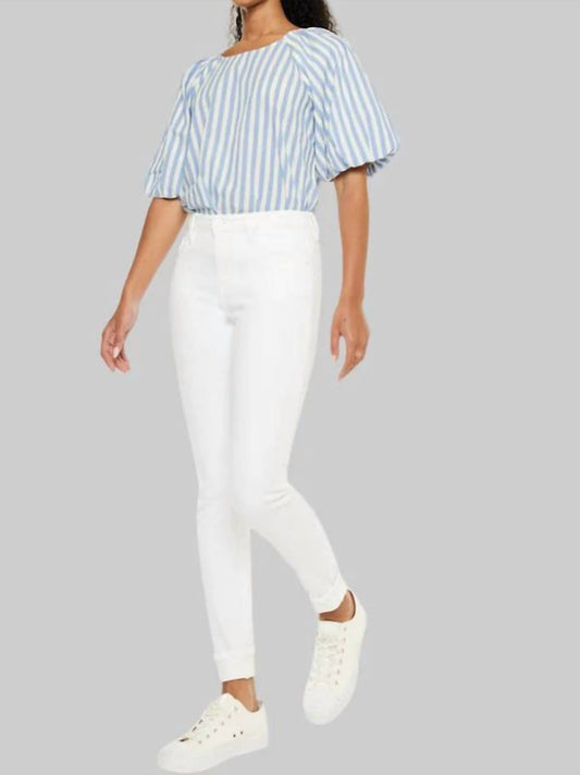 Kancan - Mid Rise Cuffed Ankle Skinny Jeans