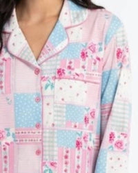 Jess Lea - Patchwork Ruffle Pajama Top