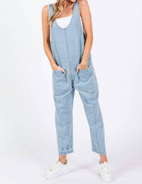 Sewn And Seen - Washed Overall Jumpsuit