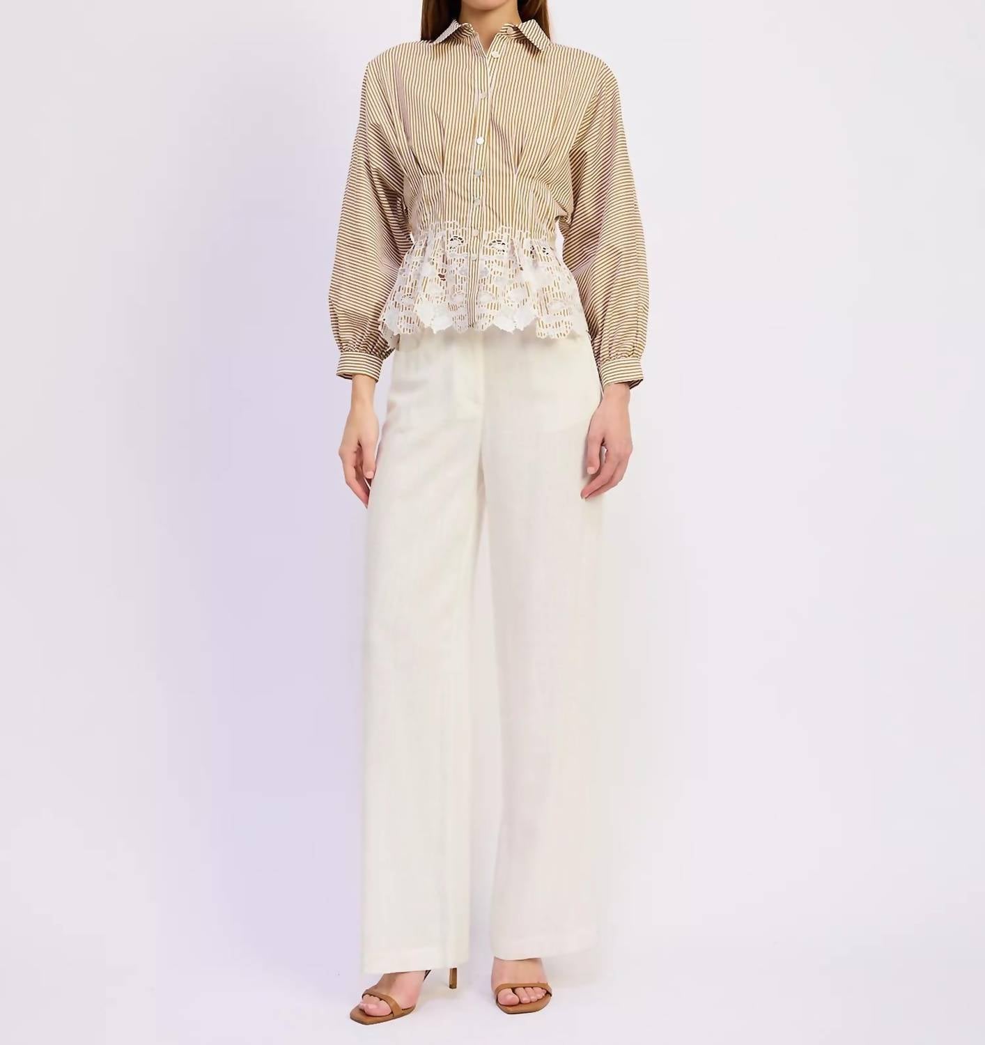 En Saison - Juliette Collared Blouse Top