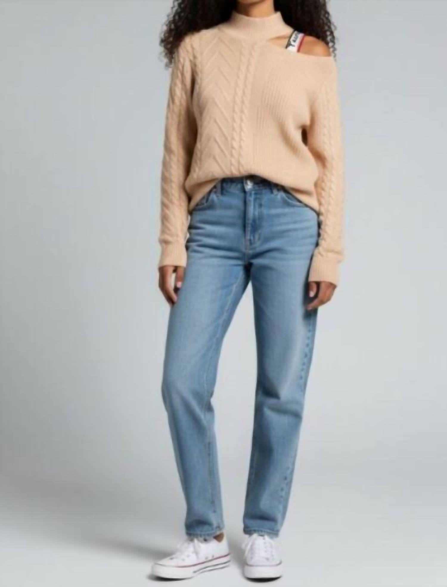 The Athletic Side Of Us - Victorian Cut-out Shoulder Sweater – Ribbed Knit