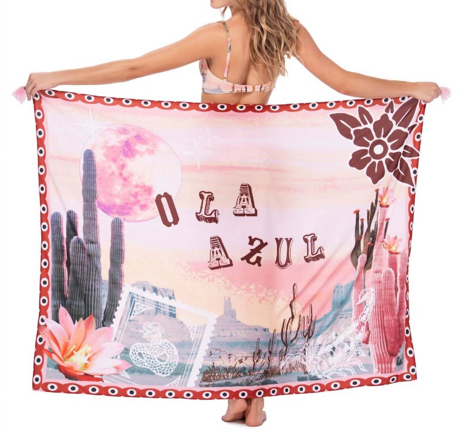 Ola Azul Julia Desert Pareo in multicolor - women's swimwear - view 4