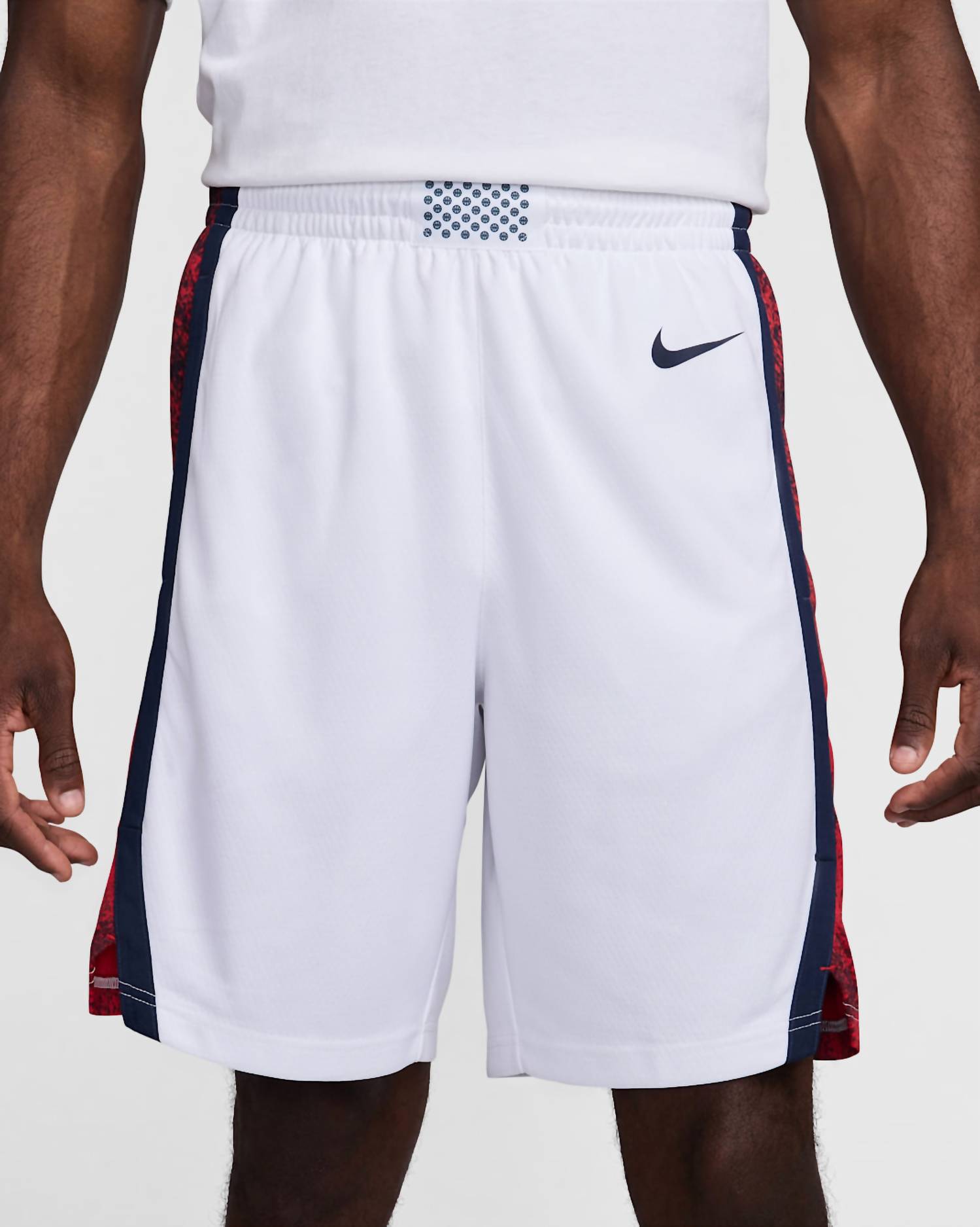 NIKE Limited Home Basketball Shorts in white red black - men's shorts