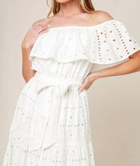 Flying Tomato - Dominica Eyelet Midi Dress