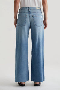 AG Jeans Stella Ankle Low Slung Palazzo Pant in aries - women's pants - detail view