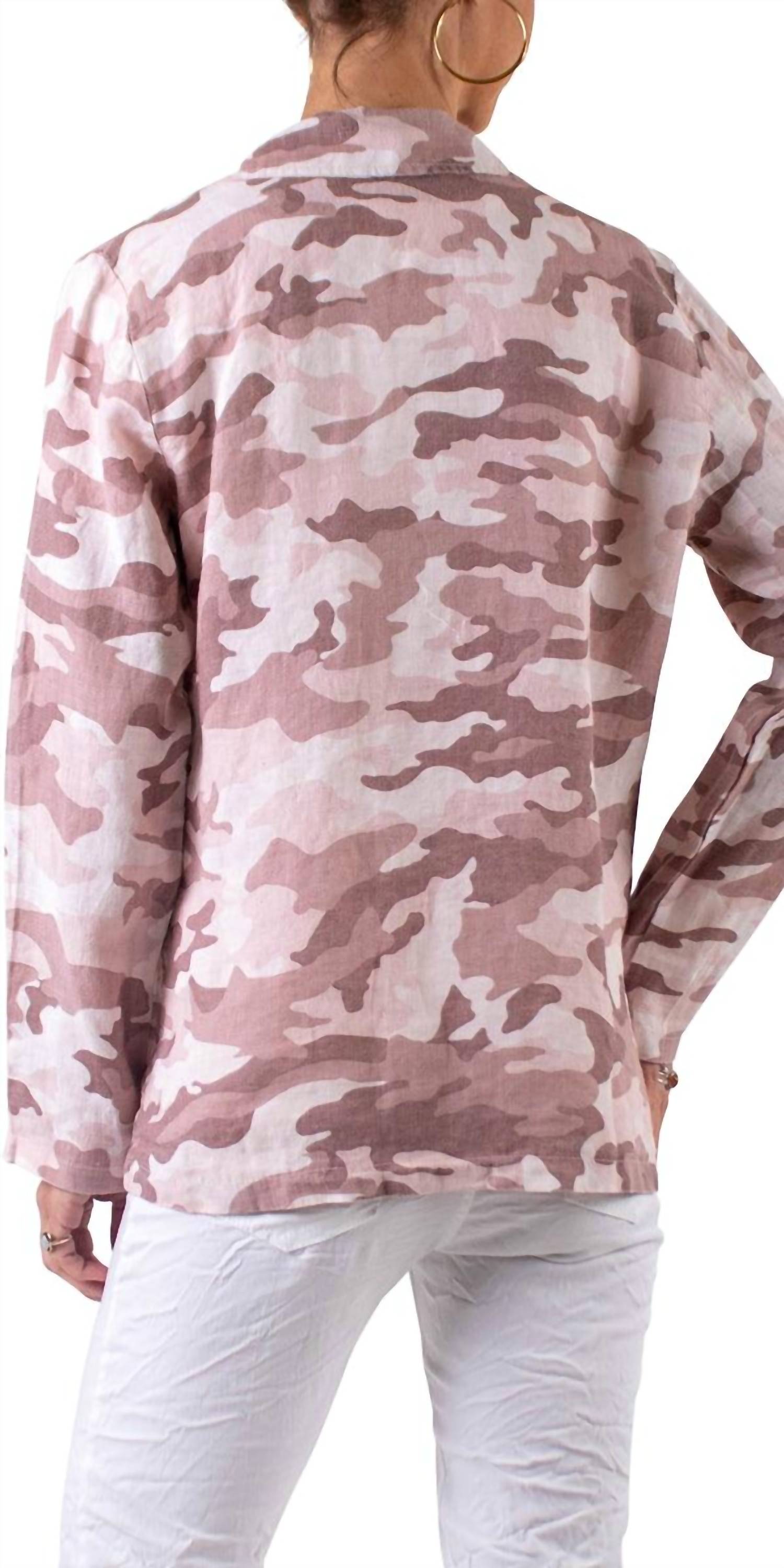Gigi Moda - Sabrina Camo Linen Blazer
