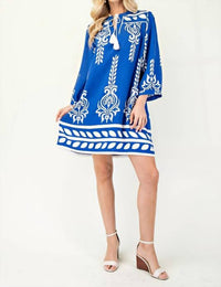 Gigio - Aztec Fringe Boho Mini Dress