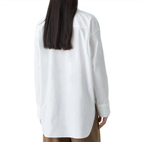 CLOSED Women's Organic Cotton Poplin Blouse in white - women's shirt - detail view