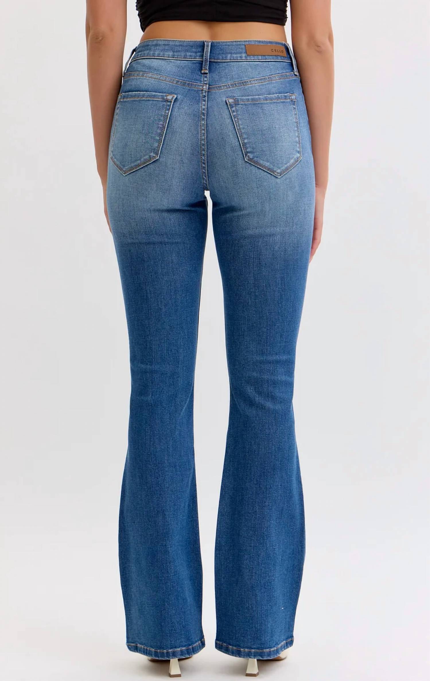 Cello - Mid Rise Boot Cut Jeans