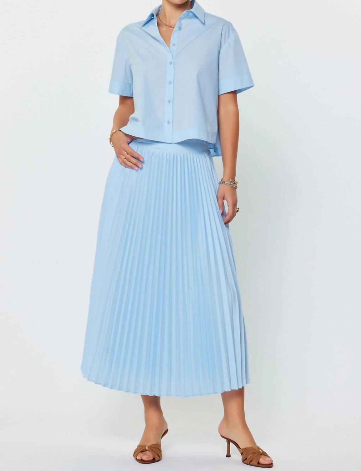 Current Air - Ava Pleated A-Line Skirt