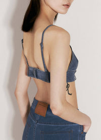 Alexander Wang - Trompe L’oeil Denim Bra Top