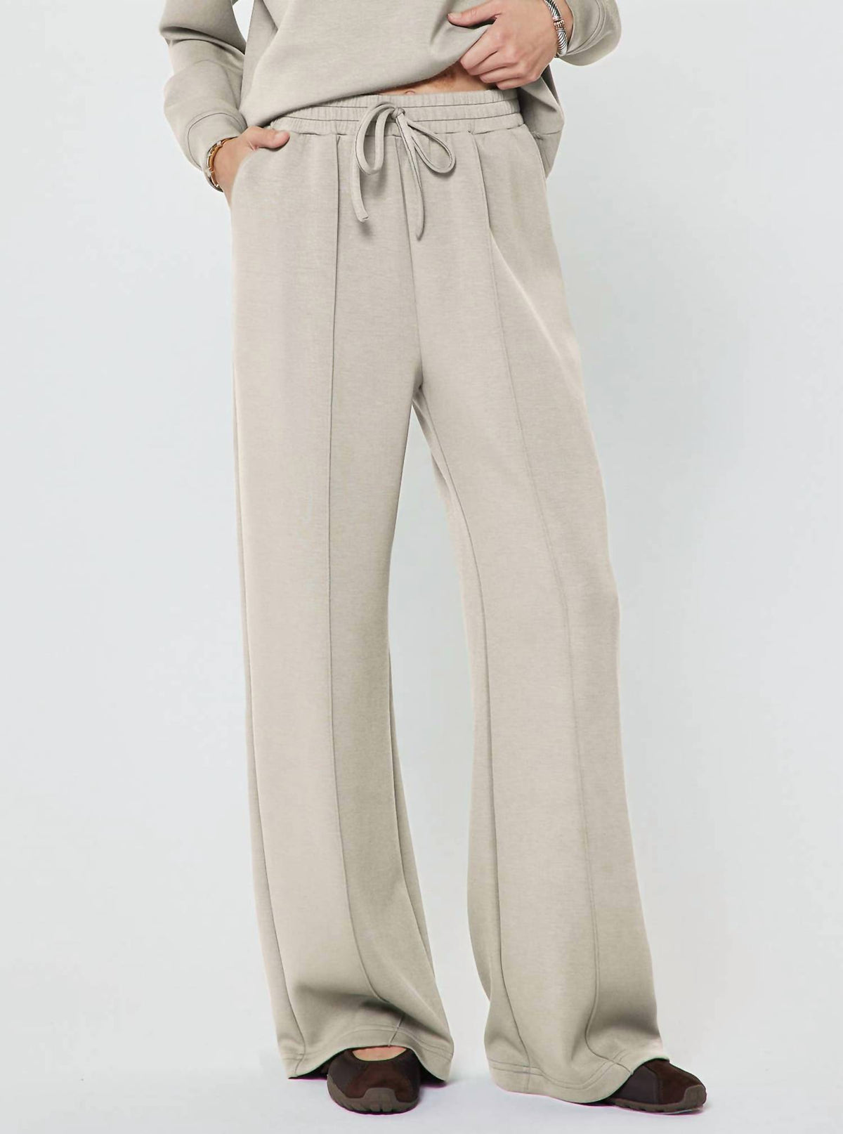 Current Air - Wide Leg Modal Drawstring Sweatpants